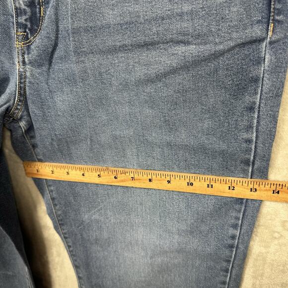 Seven7 NEW Loose Straight Leg Jean Womens 16 Blue Denim High Rise Stretch Zipper - Picture 12 of 16